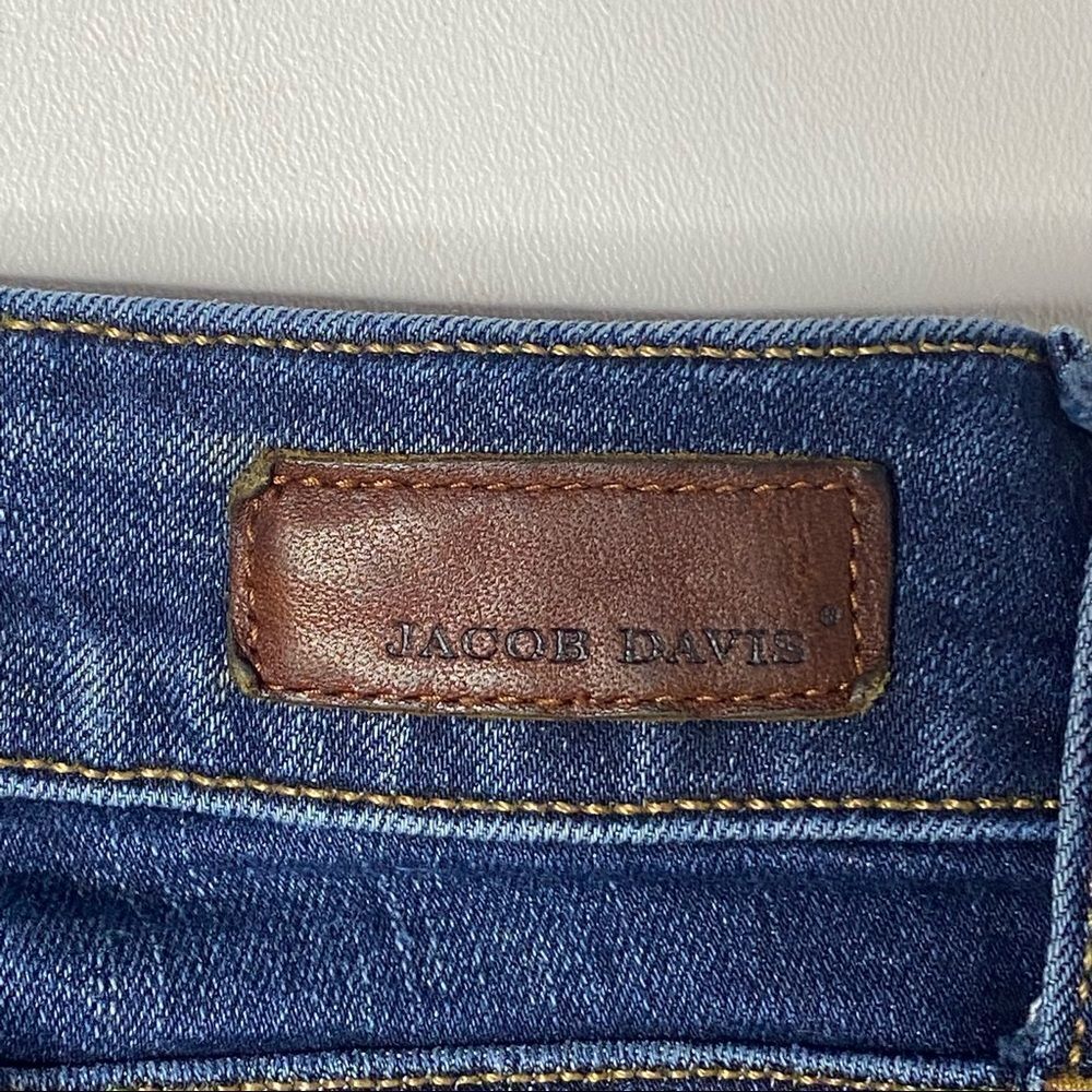 Jacob Davis | Factory Distressed Denim Mid Rose Straight Leg Jeans - Picture 7 of 7